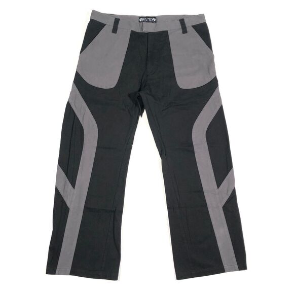 Pluto Love Story Vertigo Pants Black Grey size XL 38x31 Streetwear B29 - Picture 1 of 8